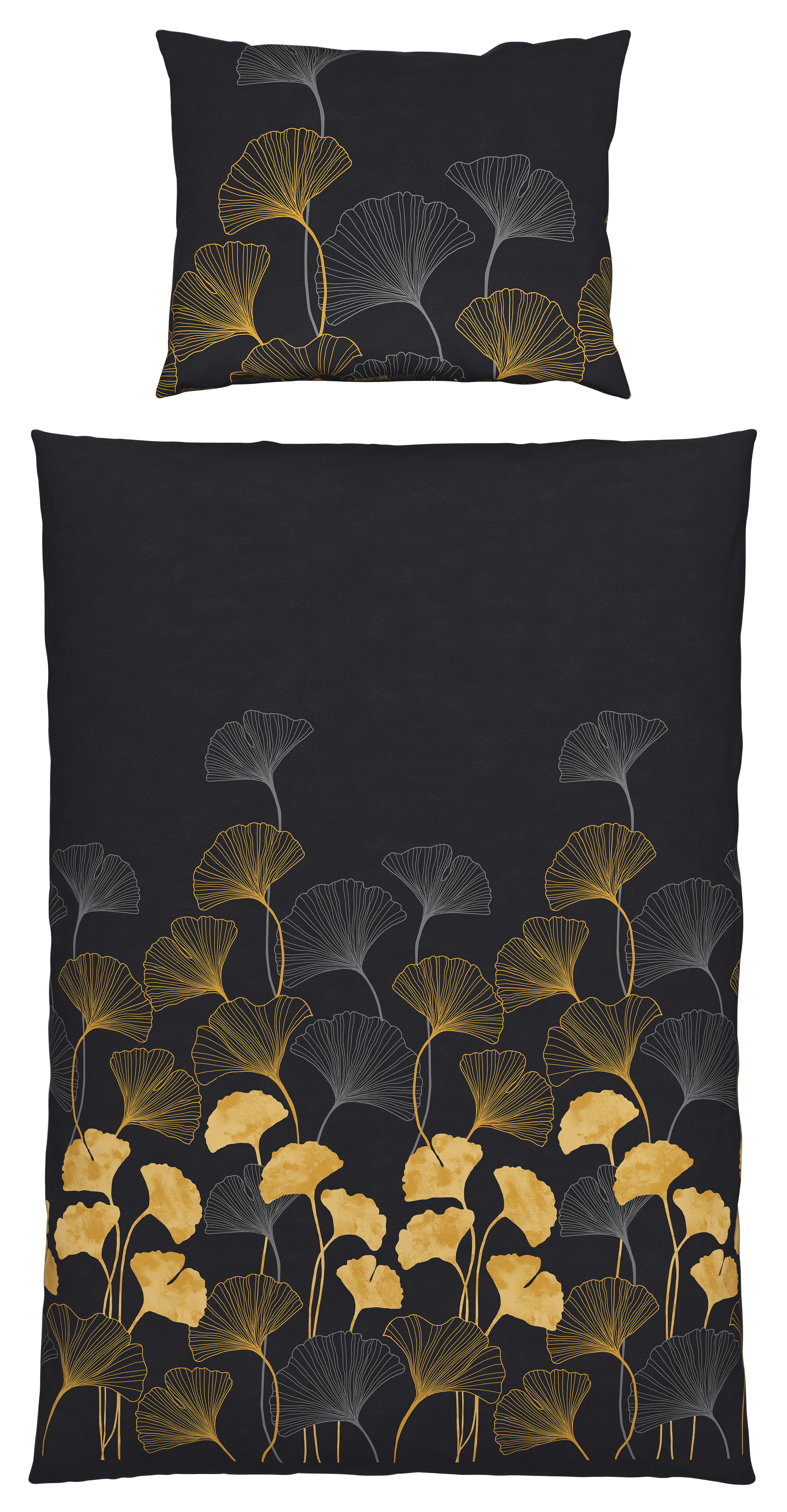 Bettwäsche Cleo - Goldfarben/Grau, ROMANTIK / LANDHAUS, Textil - James Wood