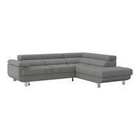 Ecksofa Savona - Dunkelgrau, MODERN, Textil (270/230cm) - Ondega
