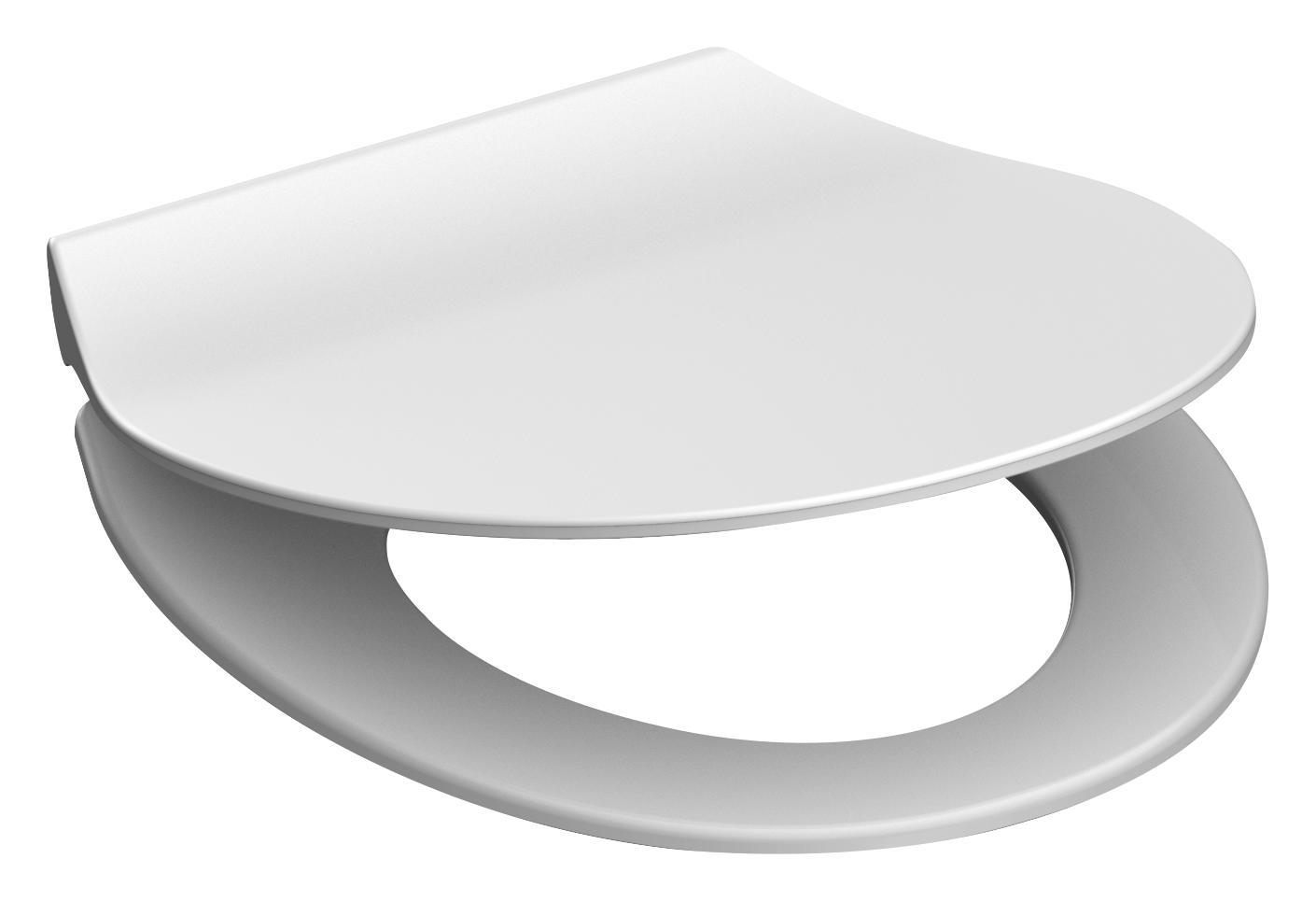 WC-Sitz Duroplast Slim Weiss - Weiß, Basics, Kunststoff (38/2,74/45,6cm)