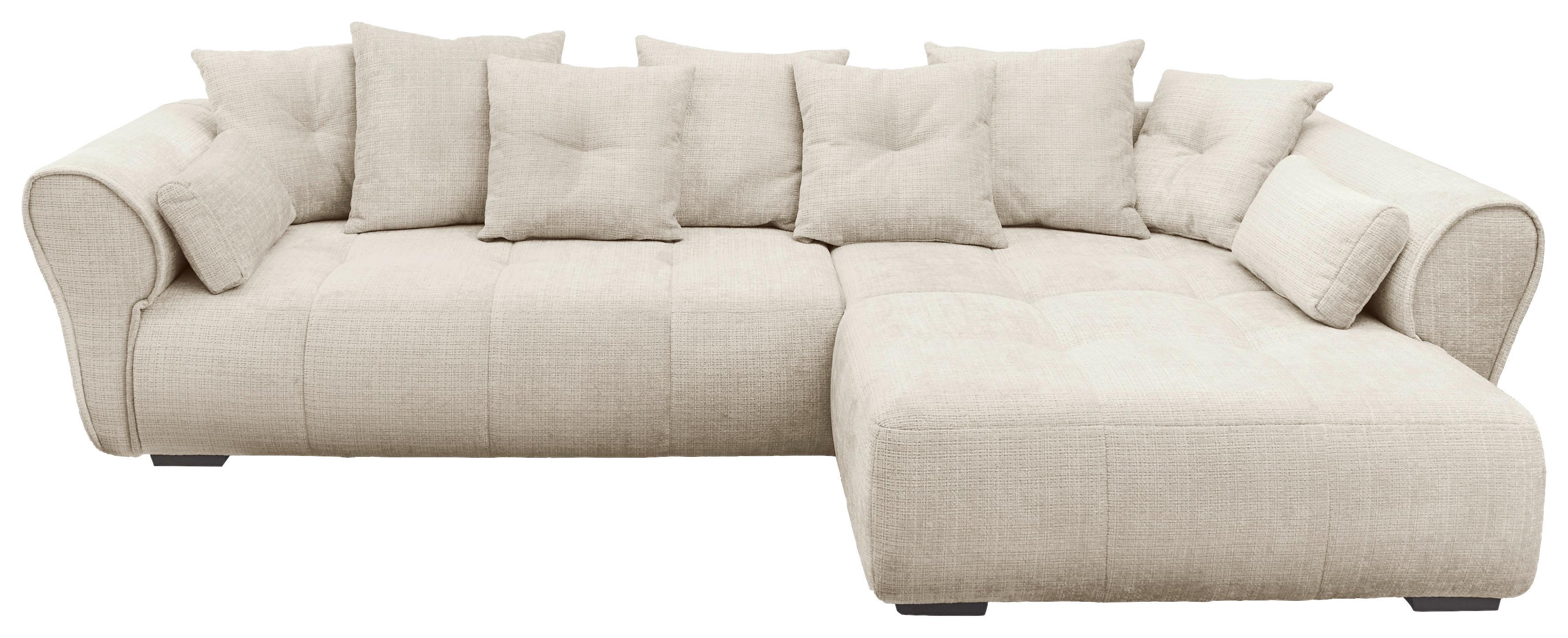 Ecksofa Riska Beige S: 330x197 cm - Beige/Schwarz, KONVENTIONELL, Textil (330/197cm) - MID.YOU