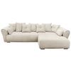 Ecksofa Riska Beige S: 330x197 cm - Beige/Schwarz, KONVENTIONELL, Textil (330/197cm) - MID.YOU