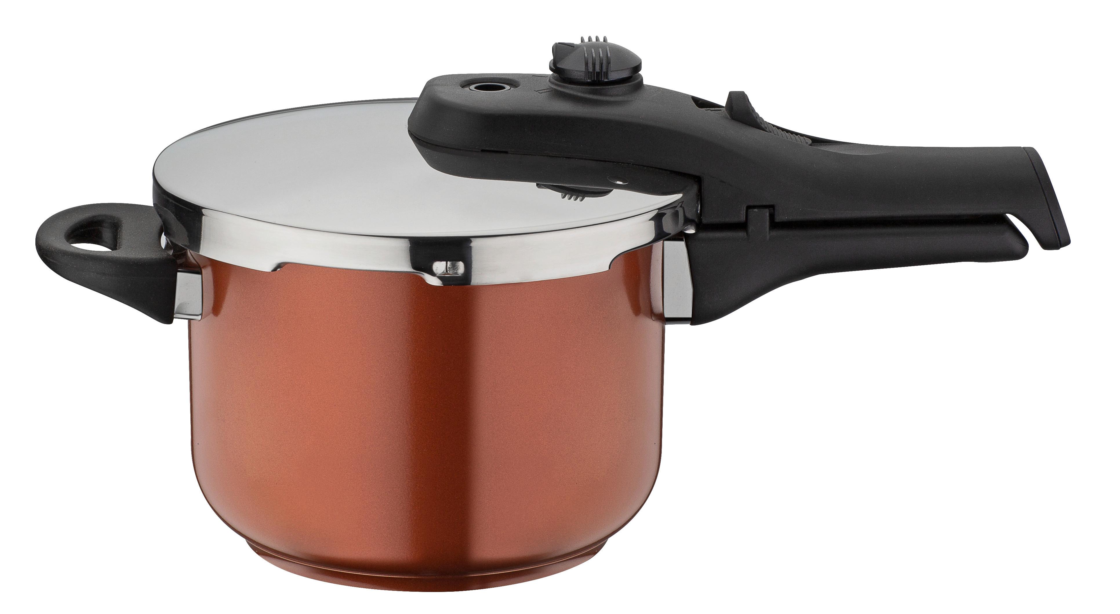 SCHNELLKOCHTOPF Metall, Branzefarben, D: 18cm - Bronzefarben, Basics, Metall (18cm) - GSW