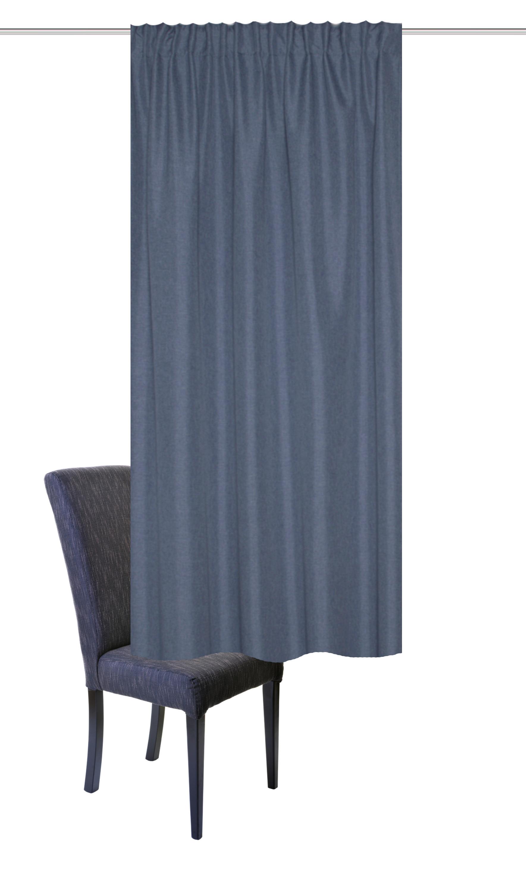 Wärmeschutzvorhang Eskimo Blau B: 135 cm - Blau, Basics, Textil (135/175cm) - Schmidt W. Gmbh