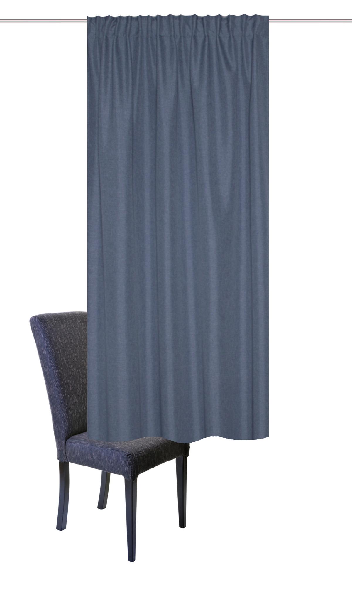 Wärmeschutzvorhang Eskimo Blau B: 135 cm - Blau, Basics, Textil (135/175cm) - Schmidt W. Gmbh