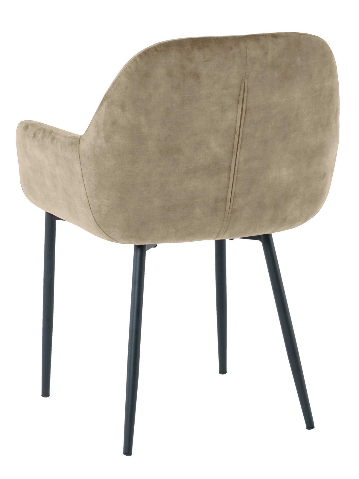 ARMLEHNSTUHL-SET Schwarz/Beige 2-teilig - Beige/Schwarz, MODERN, Textil/Metall (60/84/57,5cm) - MID.YOU