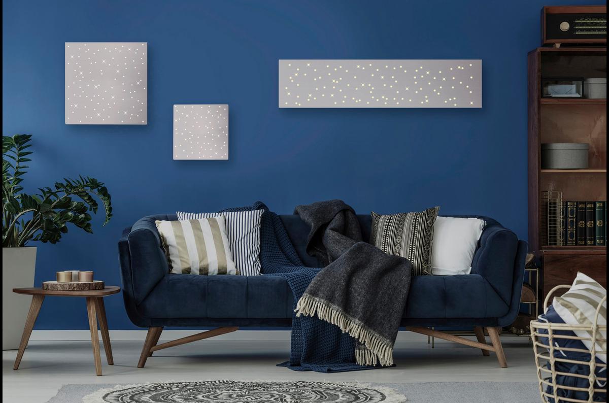 Led-deckenleuchte Sparkle L: 100 Cm Mit Farbwechsler - Silberfarben, Design, Metall (100/25/4cm)