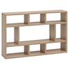 Wandregal B: 75 cm Eiche Dekor 9 Fächer - Eichefarben, KONVENTIONELL, Holzwerkstoff (75/51/16cm) - MID.YOU
