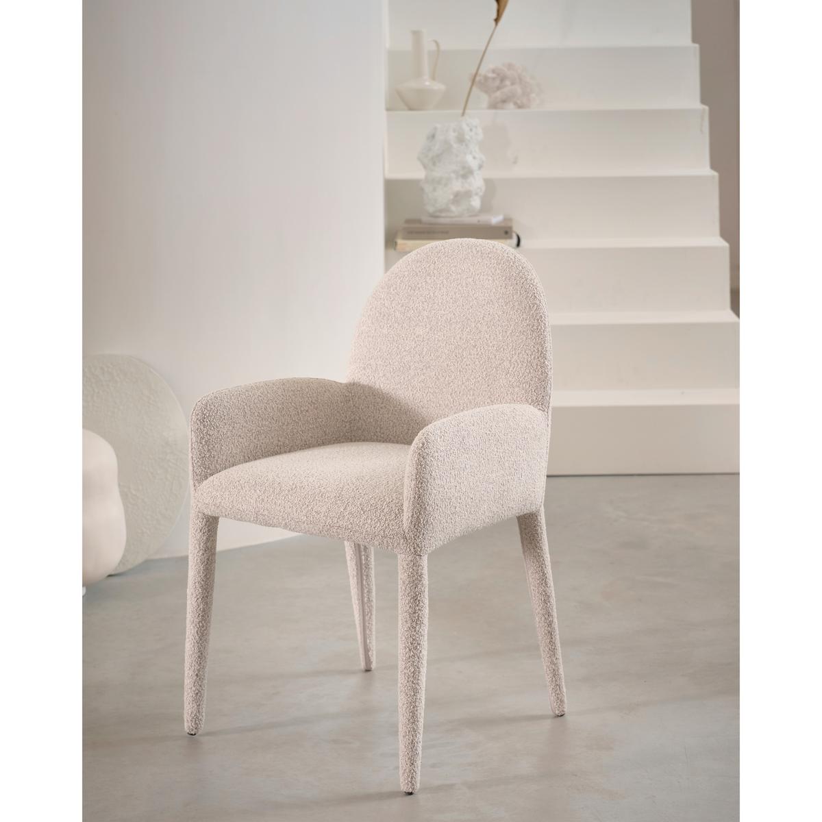 ARMLEHNSTUHL Elegance Greige B: 54cm - Greige, Design, Textil (54/83/57cm) - Livetastic