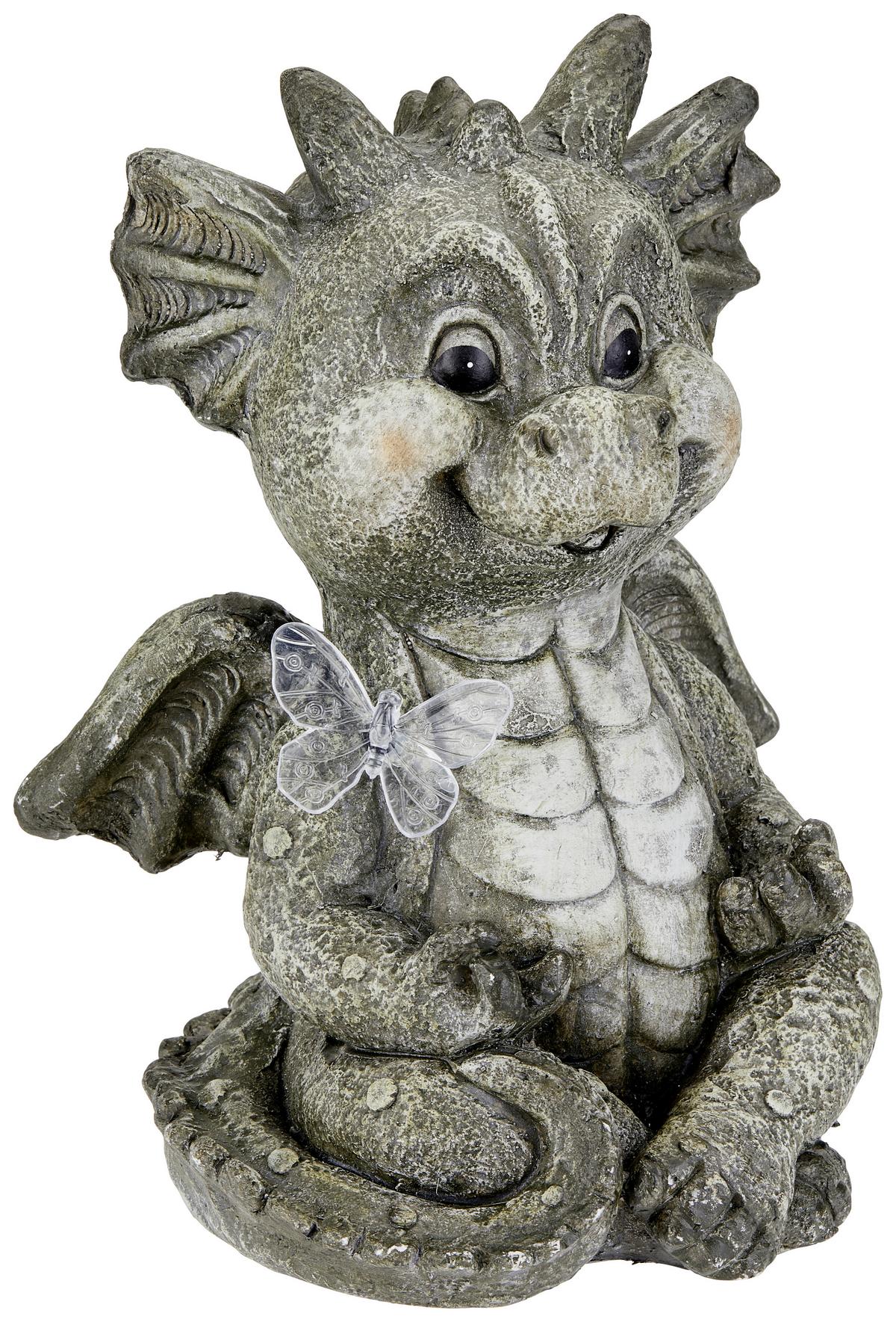 Dekor Sárkány Barry - szürke, Konventionell, kő (25/34/21cm) - Ondega