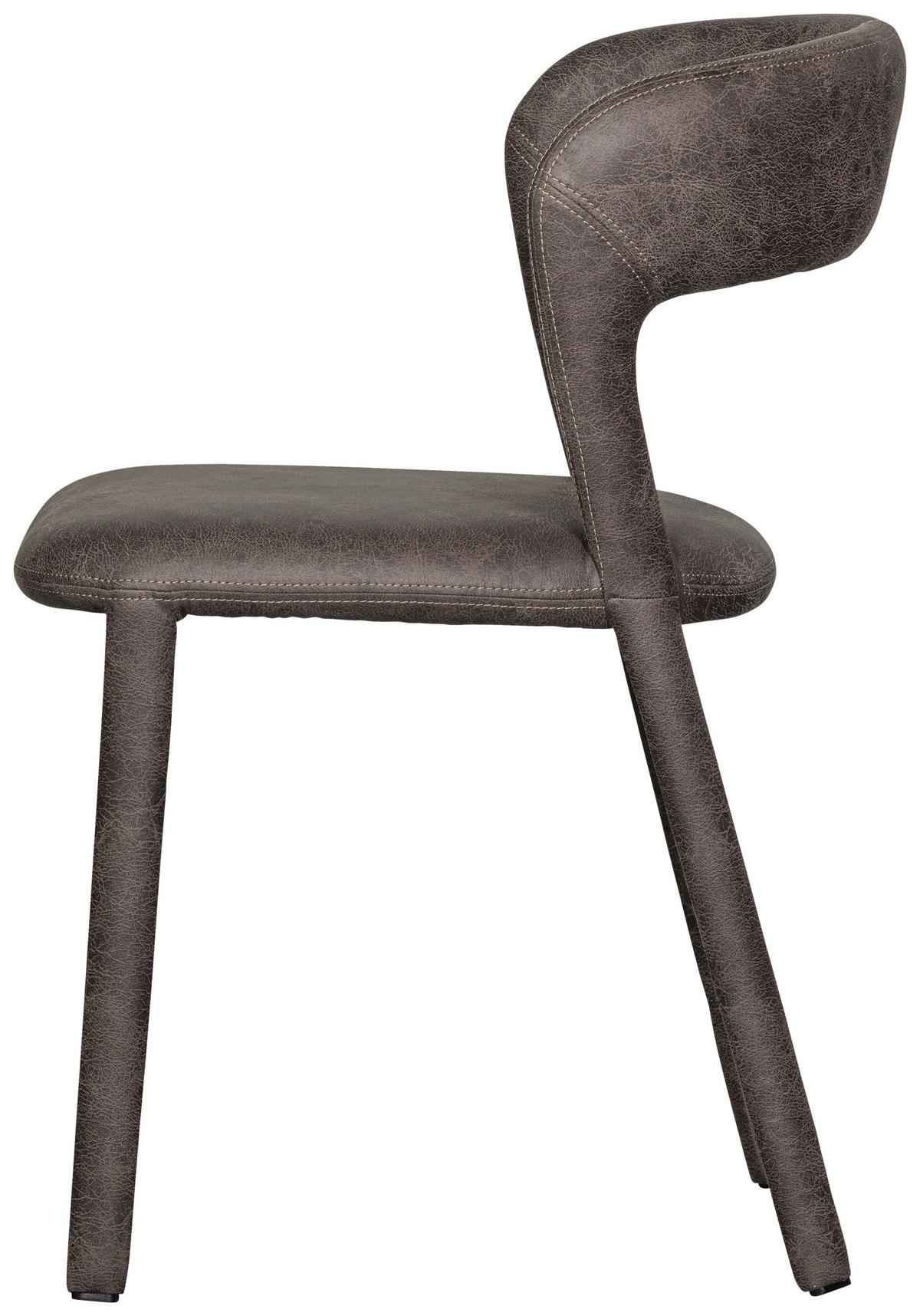 Stuhl-Set Noble Grau/Schwarz B: 51cm - Schwarz/Grau, MODERN, Kunststoff/Textil (51/76/56cm) - Livetastic