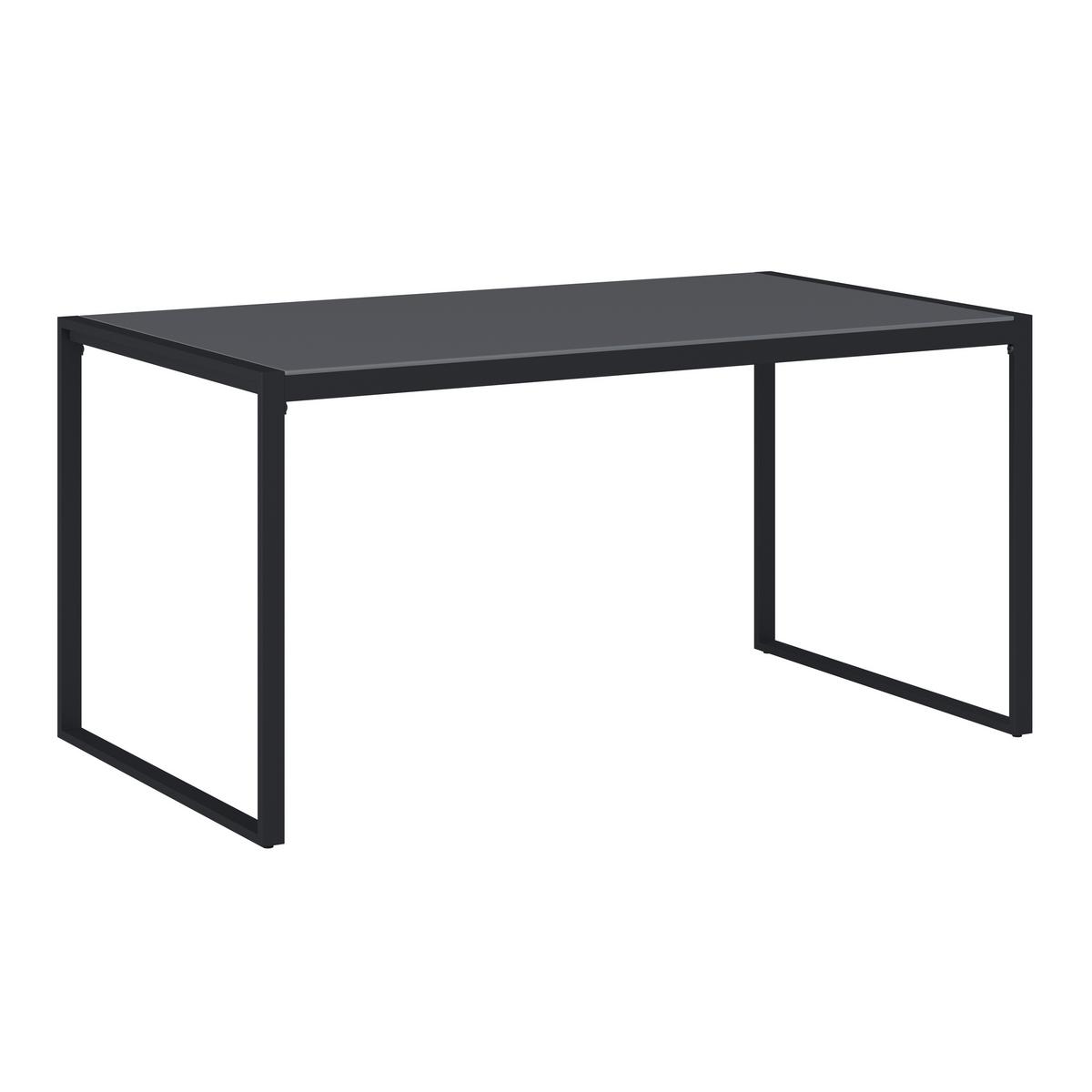 Loungegarnitur 4-tlg Bologna Metall/textil/glas Mit Kissen - Anthrazit/Grau, MODERN, Glas/Textil - Beldano