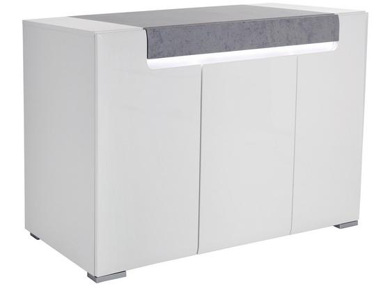 Komoda Sideboard Toronto - sivá/biela, Moderný, kompozitné drevo/sklo (140/85/42,2cm) - Ombra Komoda Sideboard Toronto - sivá/biela, Moderný, kompozitné drevo/sklo (140/85/42,2cm) - Ombra