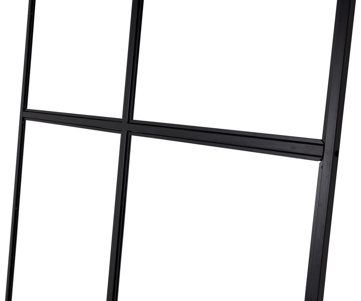 Trennwand Leif Schwarz B: 120 cm - Schwarz, MODERN, Glas/Metall (120/210/2cm) - P & B