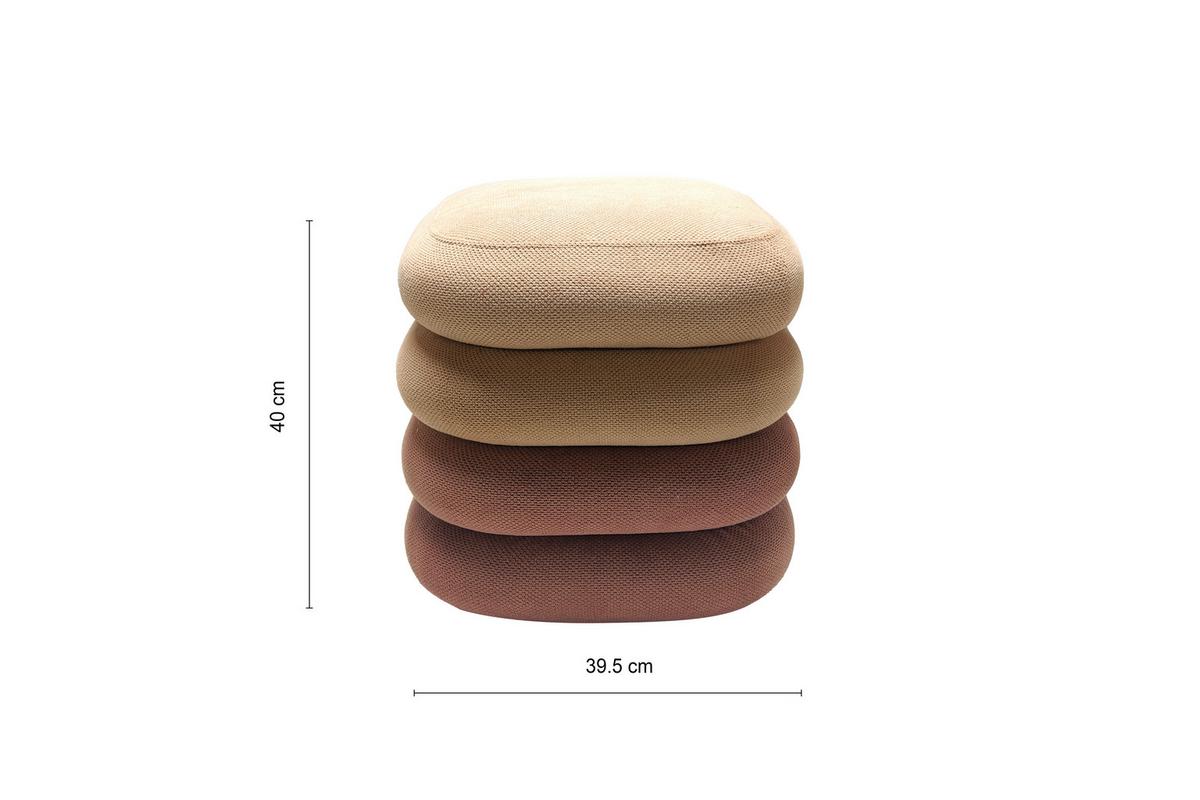 Taburetka SOPHIE, ružová/tmavotužová ženilka - svetlohnedá/červenohnedá, Modern, kompozitné drevo/textil (39,5/40/39,5cm) - Mömax