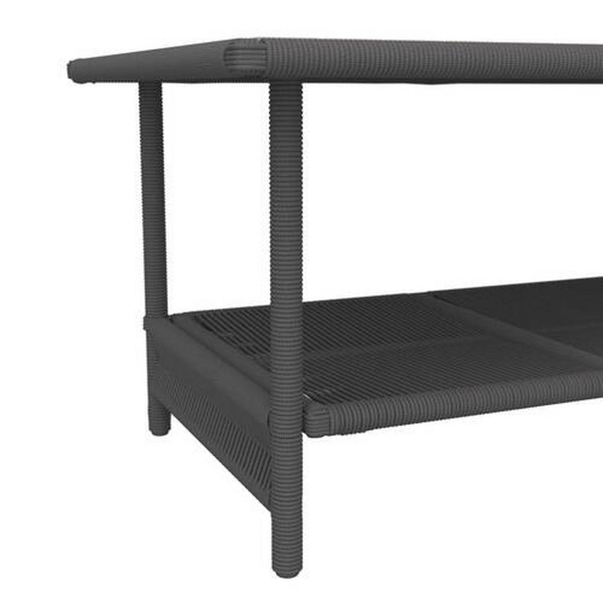 Záhradná sedacia súprava MALIA - farba akácie/svetlosivá, Modern, kov/drevo (146/60/72cm) - Bessagi Garden