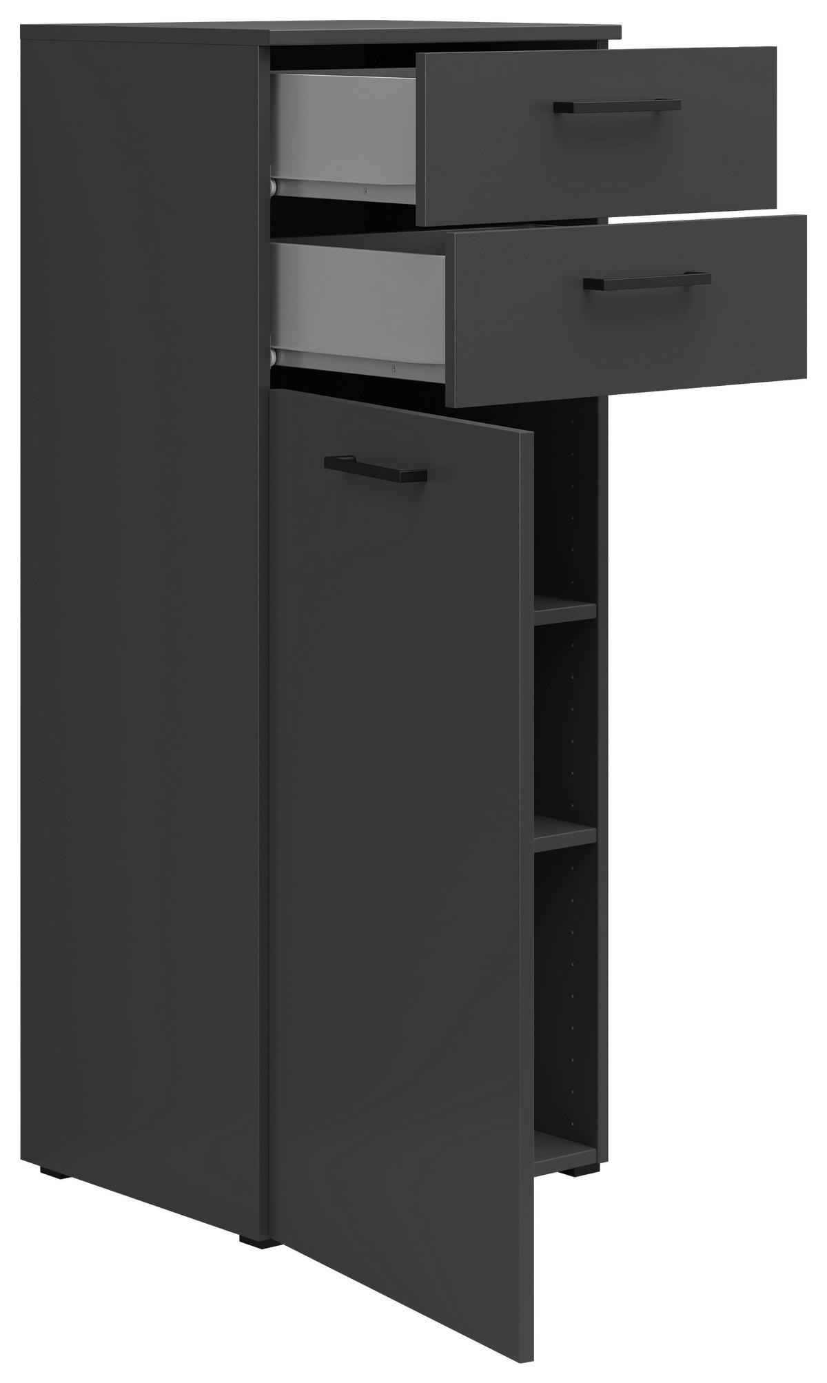 Komód Multistauraum - grafitszürke, Modern, faalapú anyag (45/115/40cm) - Carryhome