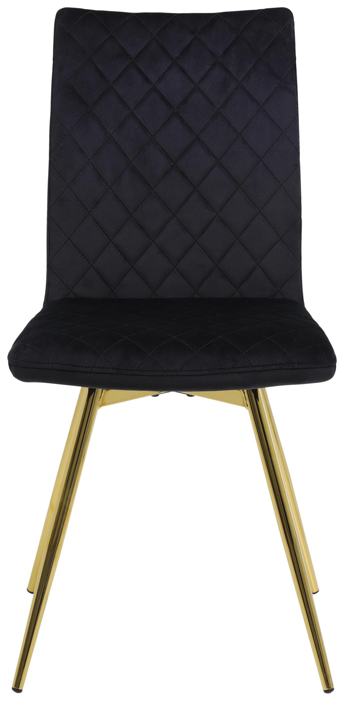 Židle Selena S - černá/barvy zlata, Konvenční, kov/textil (45/90/57cm) - Mömax