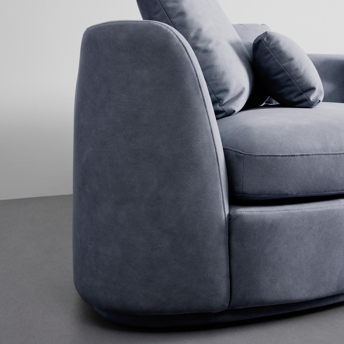 Sedací souprava Anna modrošedá - šedá/bílá, Moderní, dřevo/textil (360/71/134cm) - Bessagi Home