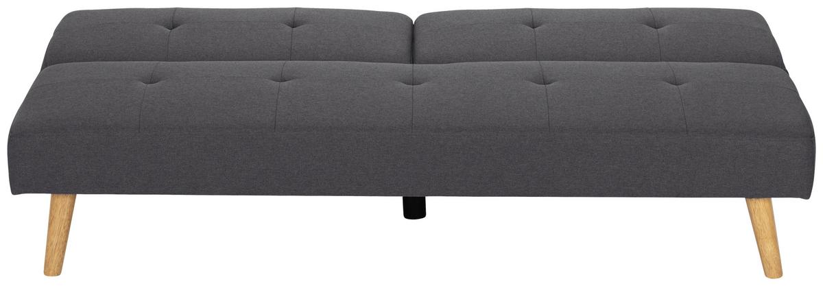 Schlafsofa Dunkelgrau Volos 178x88 cm - Dunkelgrau/Naturfarben, Basics, Textil (178/76/88cm) - MID.YOU