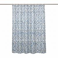 Duschvorhang in Blau Textil/Mischgewebe - Blau, Basics, Textil (180/200cm) - Spirella