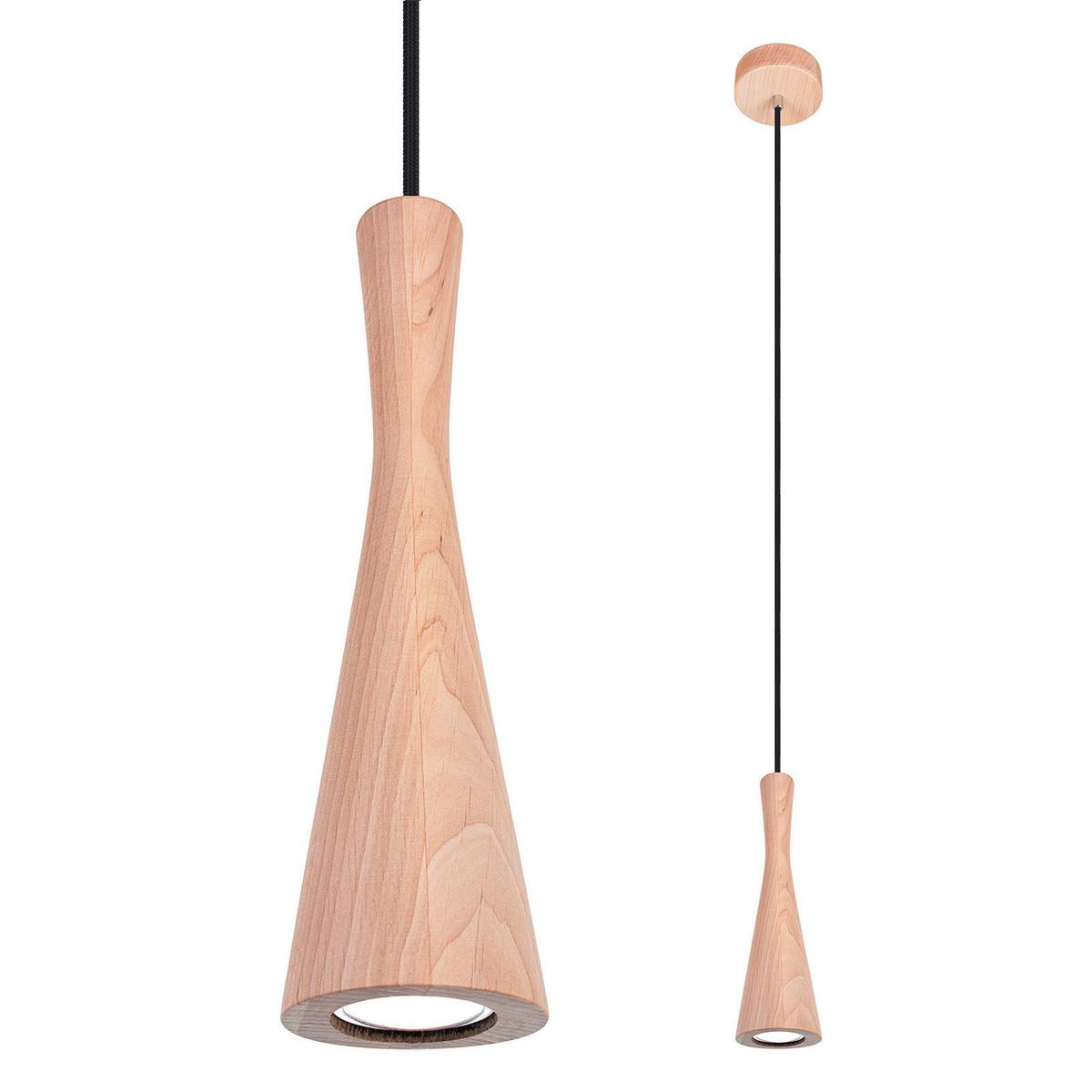 Hängeleuchte 8510151 Vegas - Erlefarben/Schwarz, Natur, Holz (10/90-140cm)