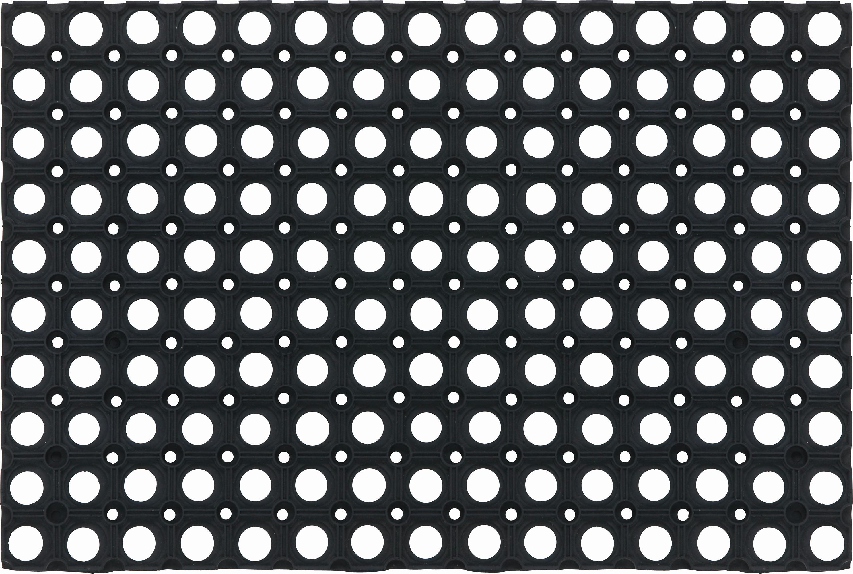 DVEŘNÍ ROHOŽKA RING RUBBER - černá, Konvenční, plast (40/60cm) - Mömax