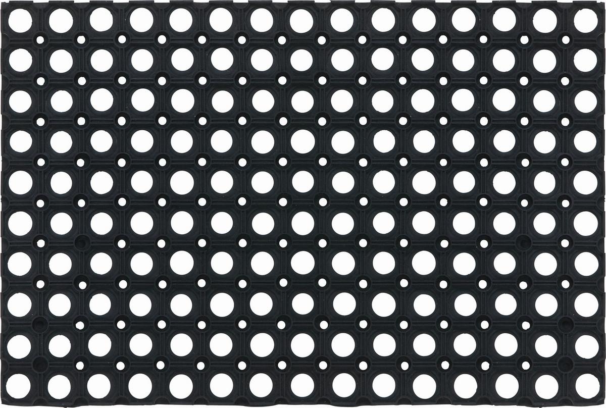 DVEŘNÍ ROHOŽKA RING RUBBER - černá, Konvenční, plast (40/60cm) - Mömax