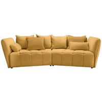 Boxspringová pohovka SOFI, hořčicově žlutá - černá/hořčicově žlutá, Moderní, textil (294/93/152cm) - Premium Living