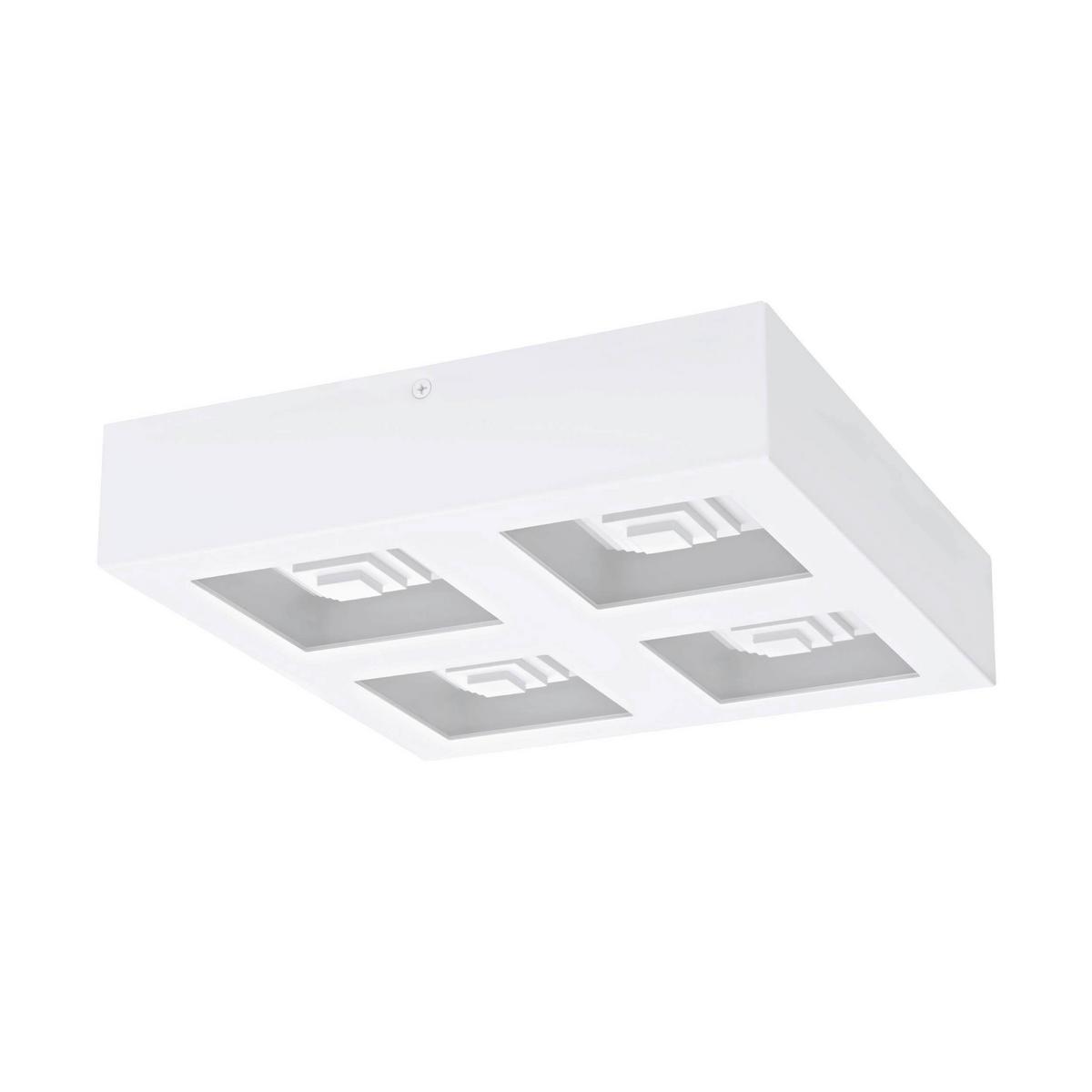 Deckenleuchte 96794* Ferreros - Weiß, KONVENTIONELL, Kunststoff/Metall (27/27/6cm) - Eglo