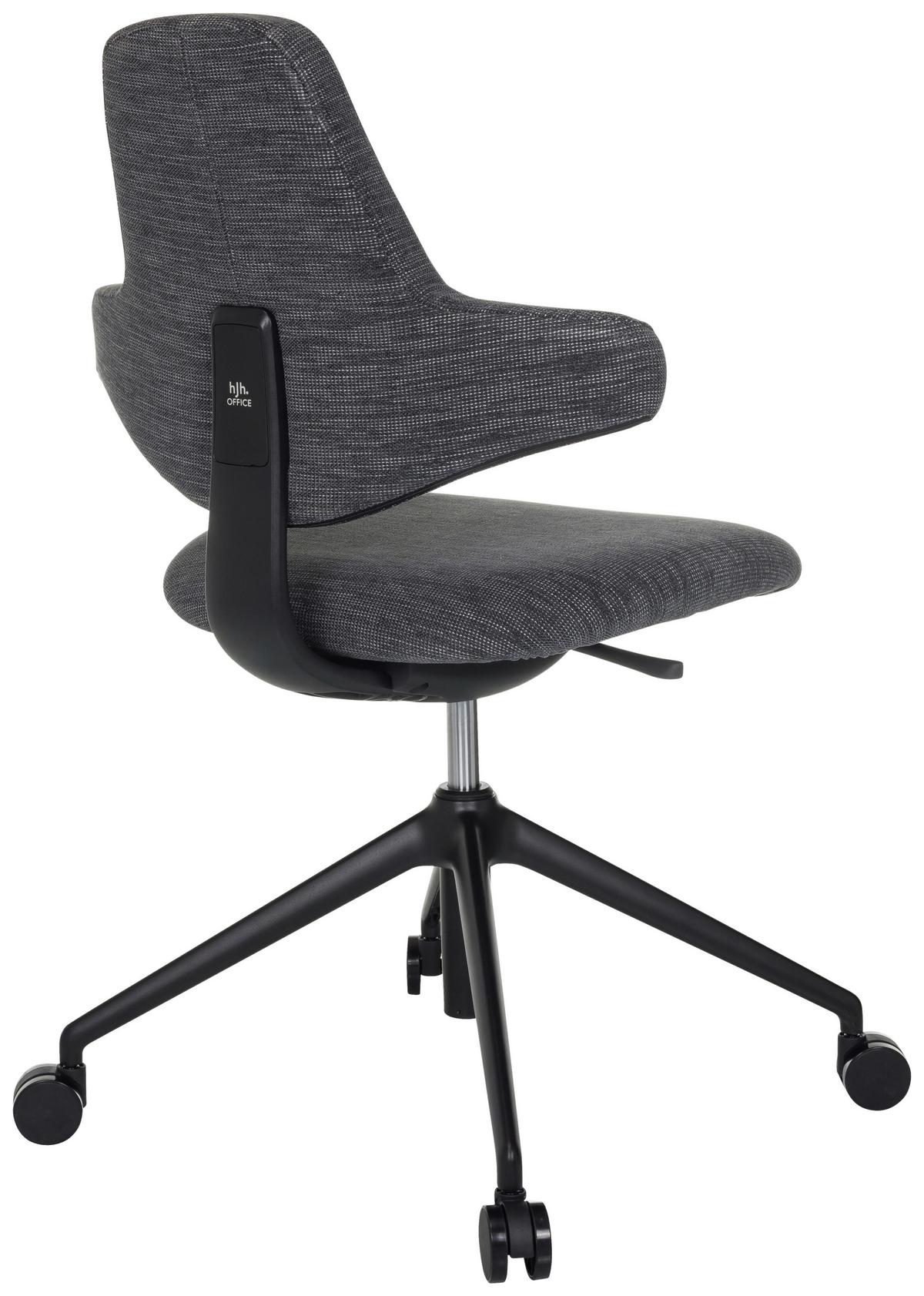 Drehstuhl Paliano Grau B: 58 Cm - Schwarz/Grau, MODERN, Kunststoff/Textil (58/87 - 97/57cm) - MID.YOU