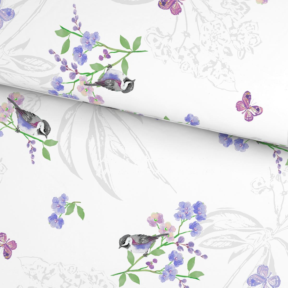 Bettwäsche Amalia - Blau/Weiß, ROMANTIK / LANDHAUS, Textil - James Wood