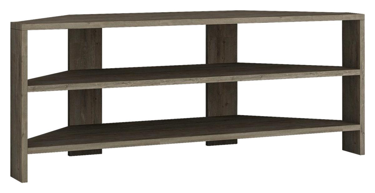 Lowboard Thales Eckfernsehtisch - Dunkelbraun, Design, Holzwerkstoff (114/45/36cm) - Livetastic