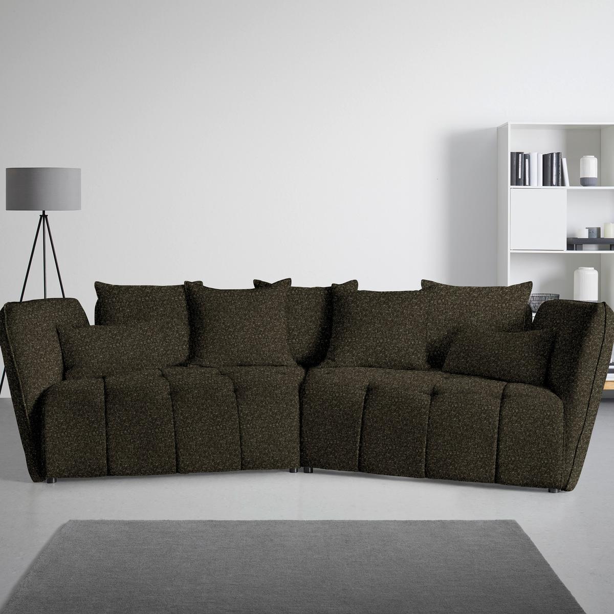 Boxspringová pohovka SOFI, tmavě zelená - černá/tmavě zelená, Moderní, textil (294/93/152cm) - Premium Living