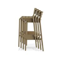 Gartenstuhl-Set 4x Calor – Barstuhl Sand - Sandfarben, MODERN, Kunststoff (49/100/49cm)