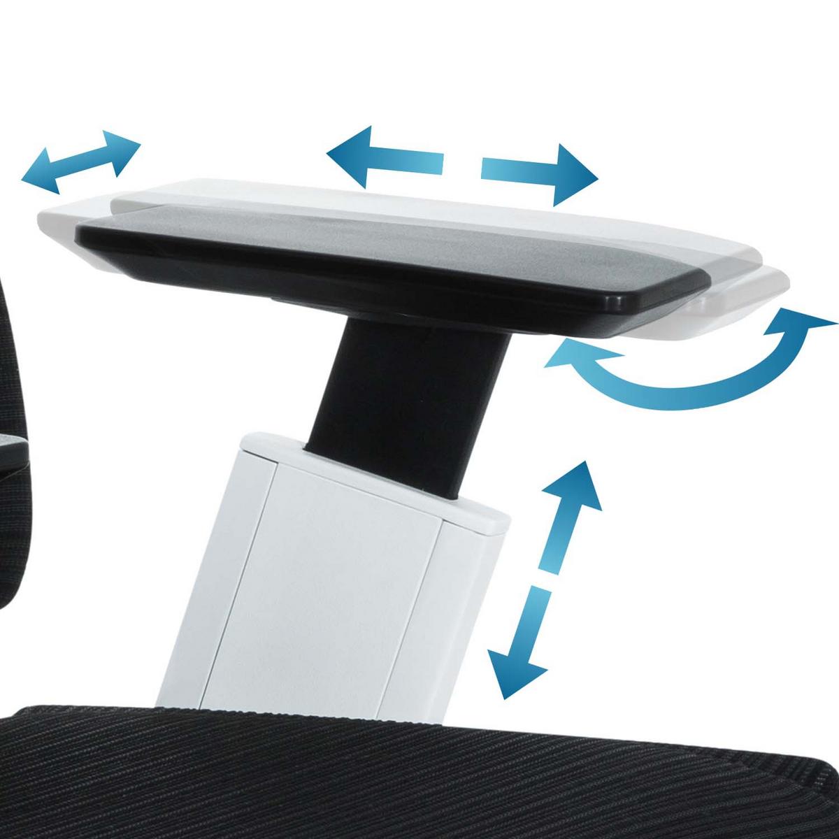 Drehstuhl mit verstellbaren Armlehnen