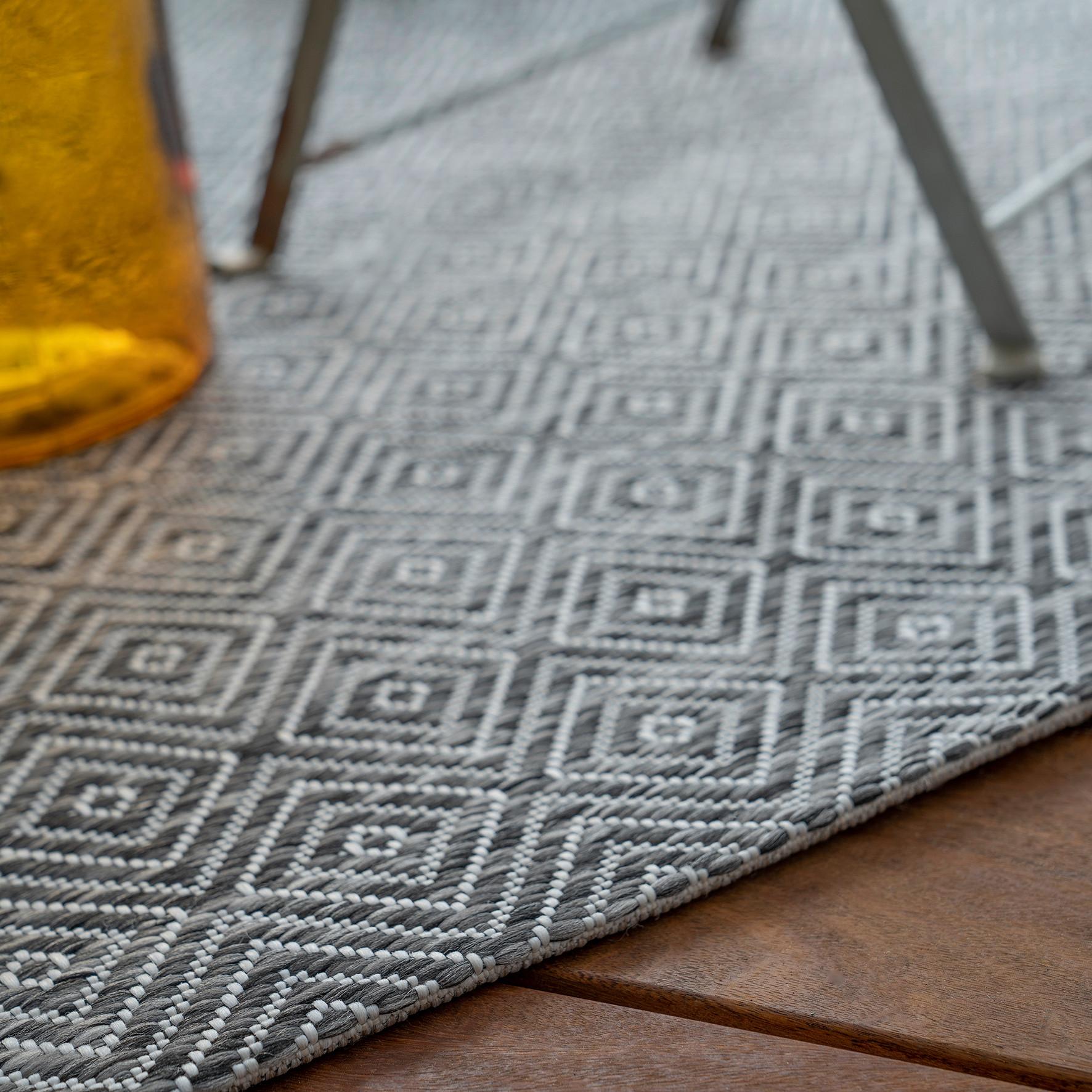 Flachwebteppich My Nordic 870 - Grau, Design, Textil (120/170cm) - Obsession