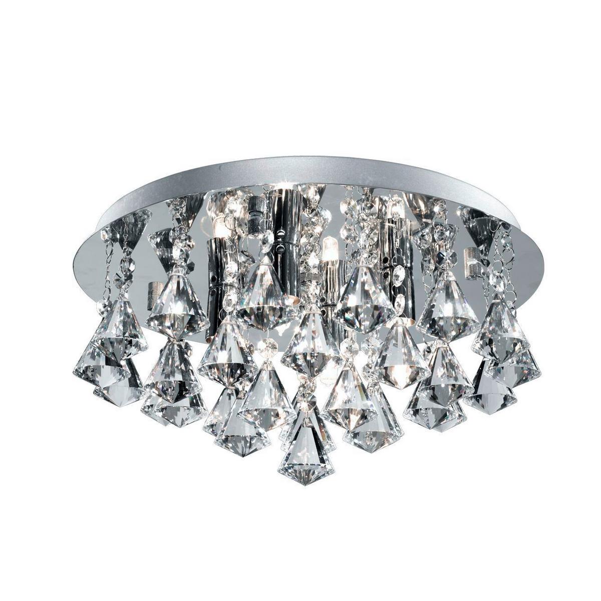 Badezimmer-deckenleuchte 2204-4cc - Chromfarben, Design, Glas/Metall (38/17.5cm)