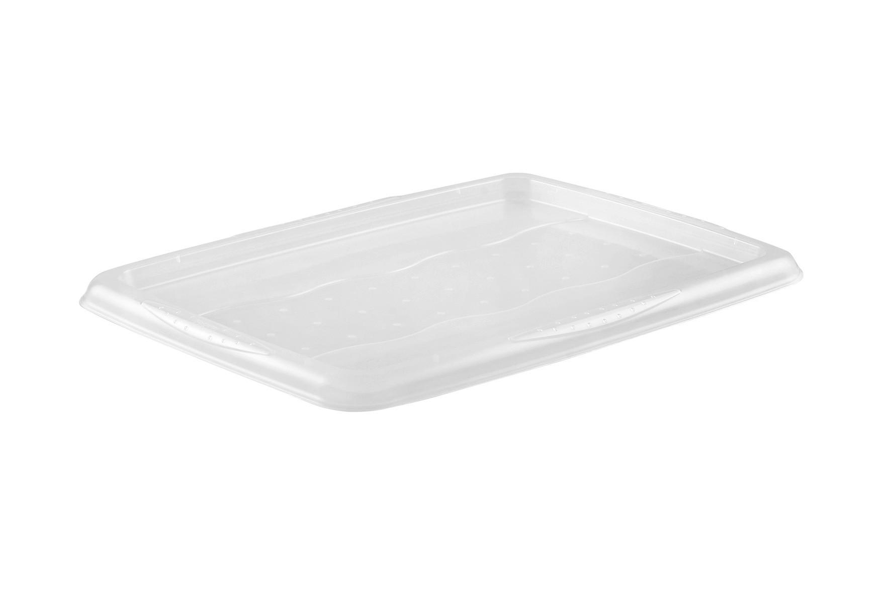 Boxdeckel Emilia Kunststoff 43x36 cm Transparent - Transparent, KONVENTIONELL, Kunststoff (43/36/2cm)