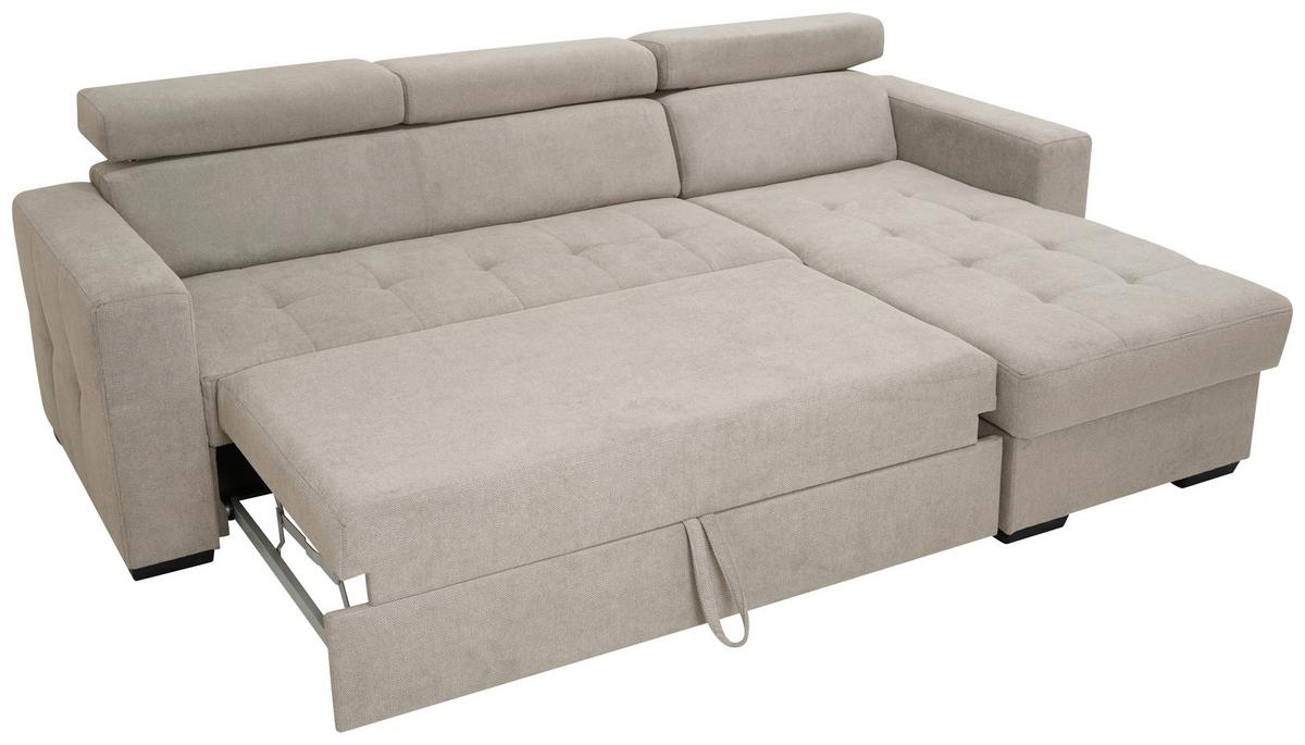 Rohová sedačka MARCO, oboustranná, béžový velur - černá/béžová, Konvenční, kov/dřevo (238/78-94/170cm)