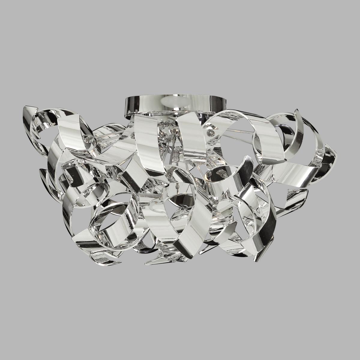 Deckenleuchte Curls 3lt 4973-3cc - Chromfarben, Design, Kunststoff/Metall (45/27cm)