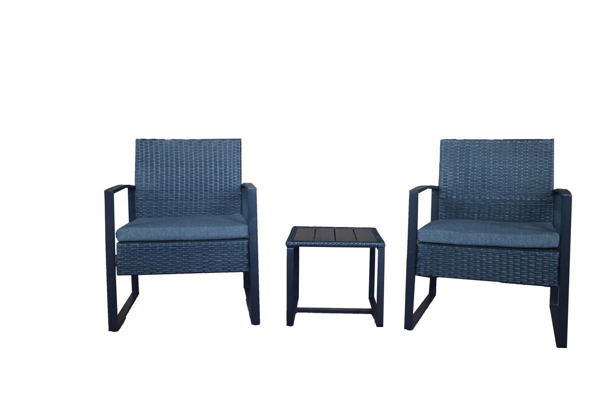 GARTENTISCHGRUPPE Anthrazit/Grau 5-teilig - Anthrazit/Grau, Design, Kunststoff/Metall - MID.YOU