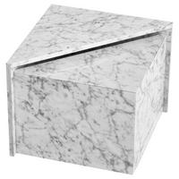 Couchtisch Monobloc - Weiß/Grau, LIFESTYLE, Holzwerkstoff (50/50/41,5cm) - Livetastic