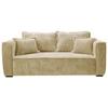 Sofa Modena inkl. Kissen Beige, B: 223 cm - Beige/Schwarz, Design, Textil (223/95/121cm) - MID.YOU