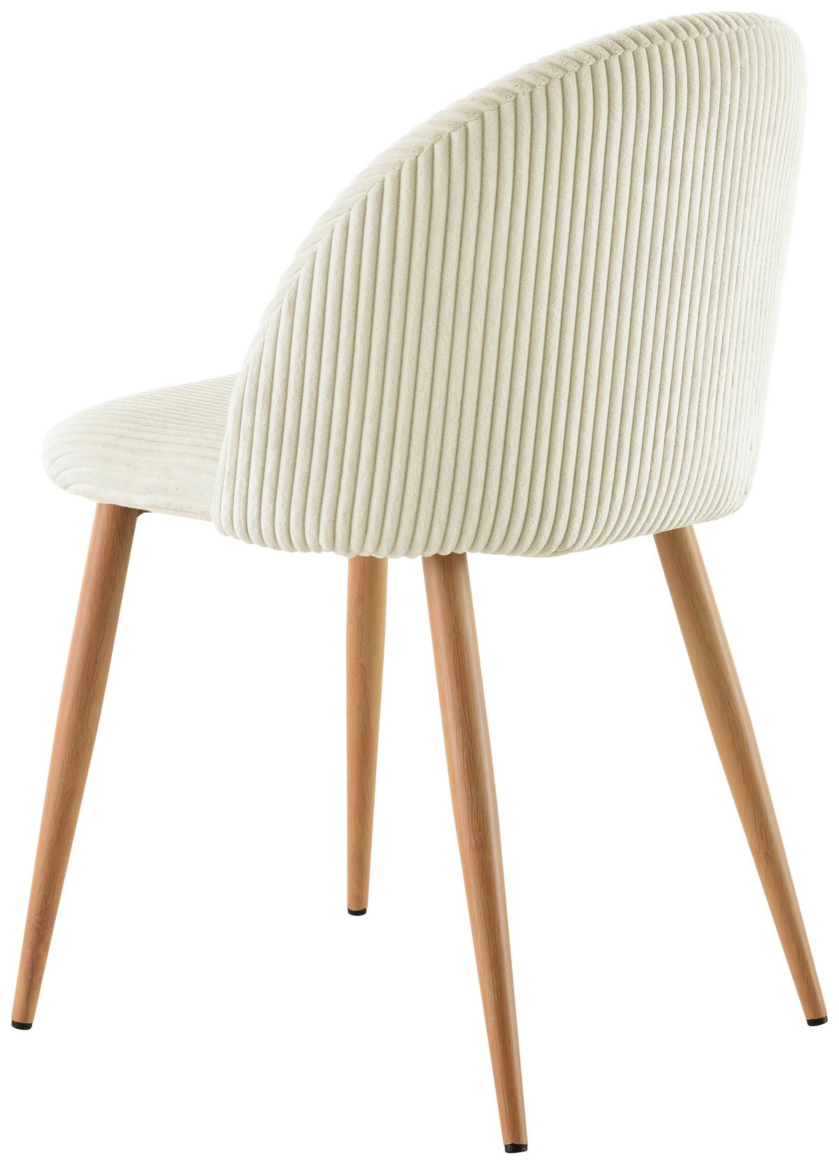 Stuhl Emilio - Eichefarben/Beige, LIFESTYLE, Holz/Textil (51/78/52cm) - Livetastic