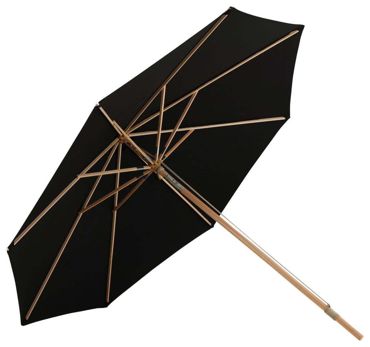 Sonnenschirm Nypo DM: 330cm H: 258cm Schwarz - Schwarz, KONVENTIONELL (330/258/330cm) - Gardenson