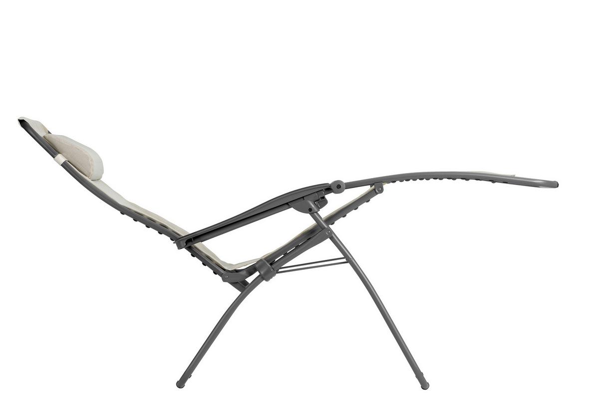 Garten-relaxsessel Aluminium, Textil Klappbar, Mit Auflage - Naturfarben/Grau, KONVENTIONELL, Textil/Metall (68/115/88cm) - Siena Garden
