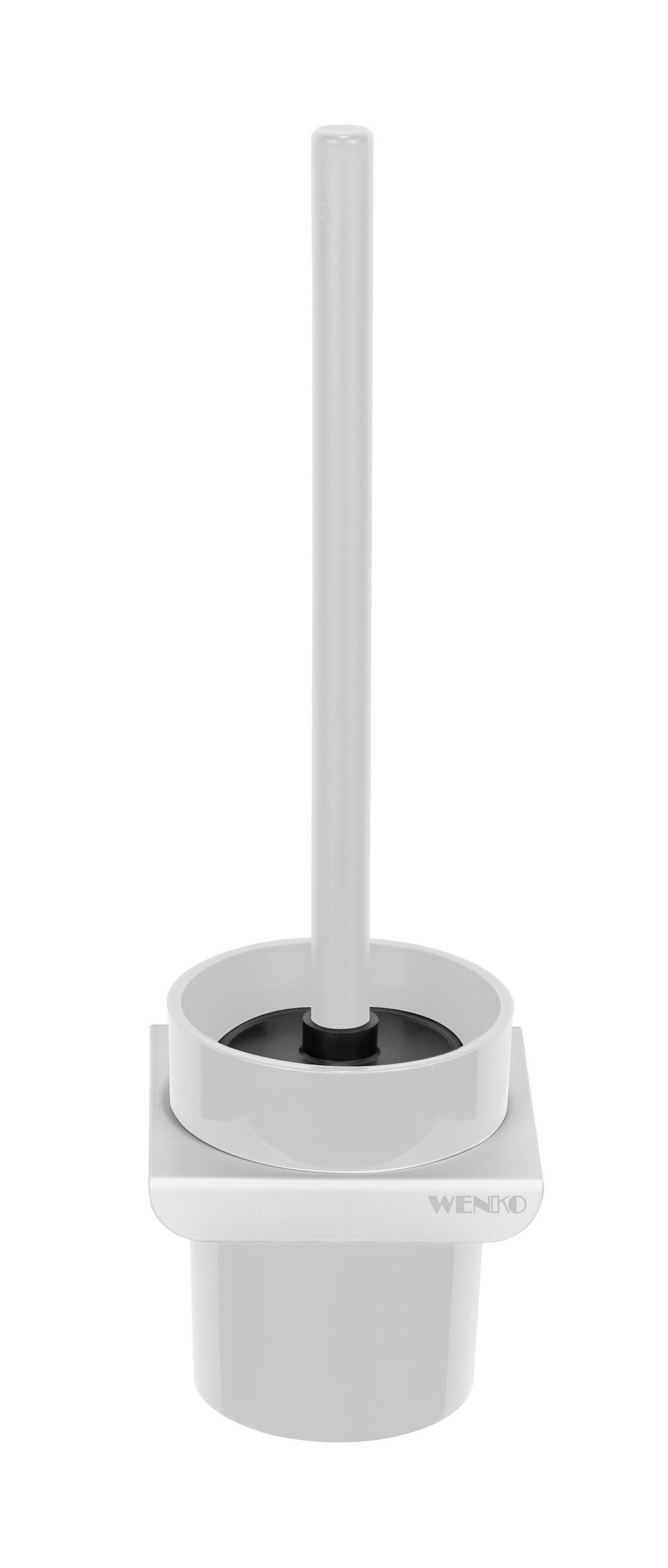 WC SADA - ŠTĚTKA A DRŽÁK TURBO-LOC LIZAN - bílá, Moderní, kov/plast (10,5/30,5/10,5cm) - Mömax
