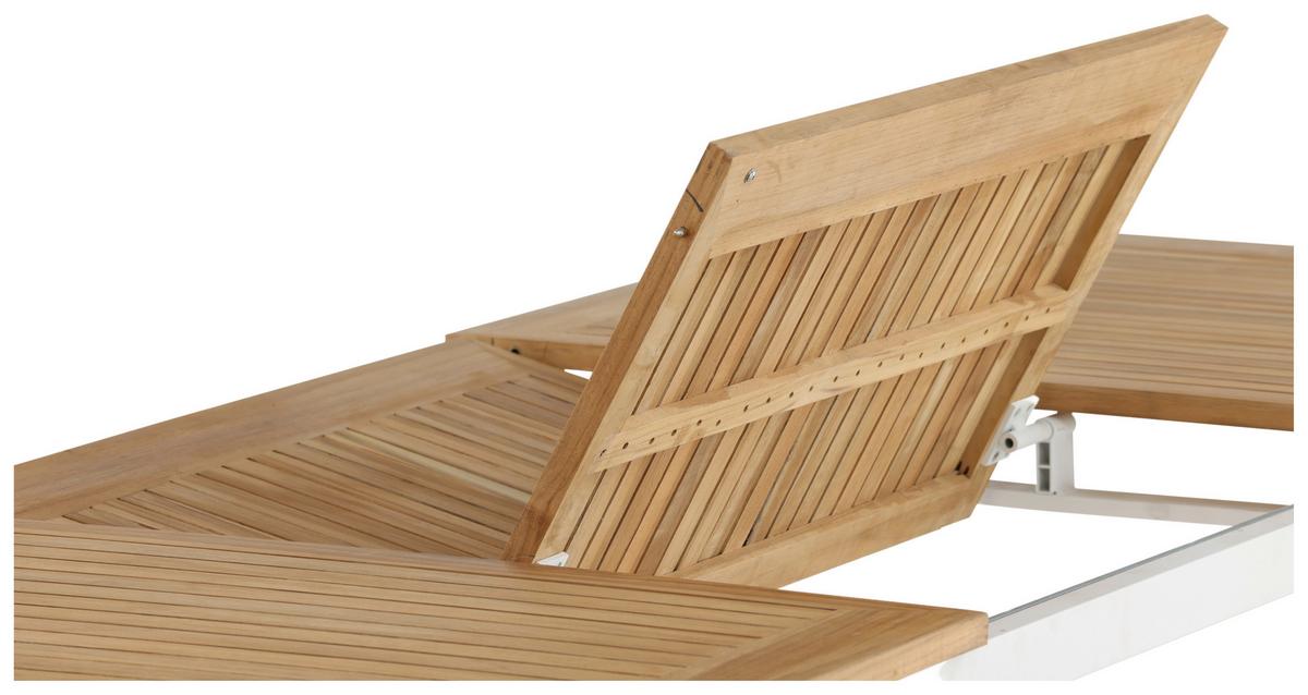 Gartentisch Panama - Weiß, KONVENTIONELL, Holz/Metall (160/90/75cm) - Gardenson