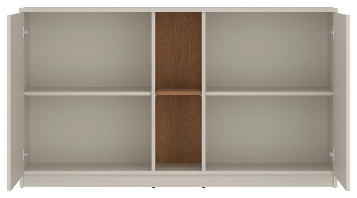 Komoda FANO š. 150 cm, dekor kašmír/dub - čierna/kašmírová, Modern, kompozitné drevo/plast (150/84,8/40cm) - Modern Living