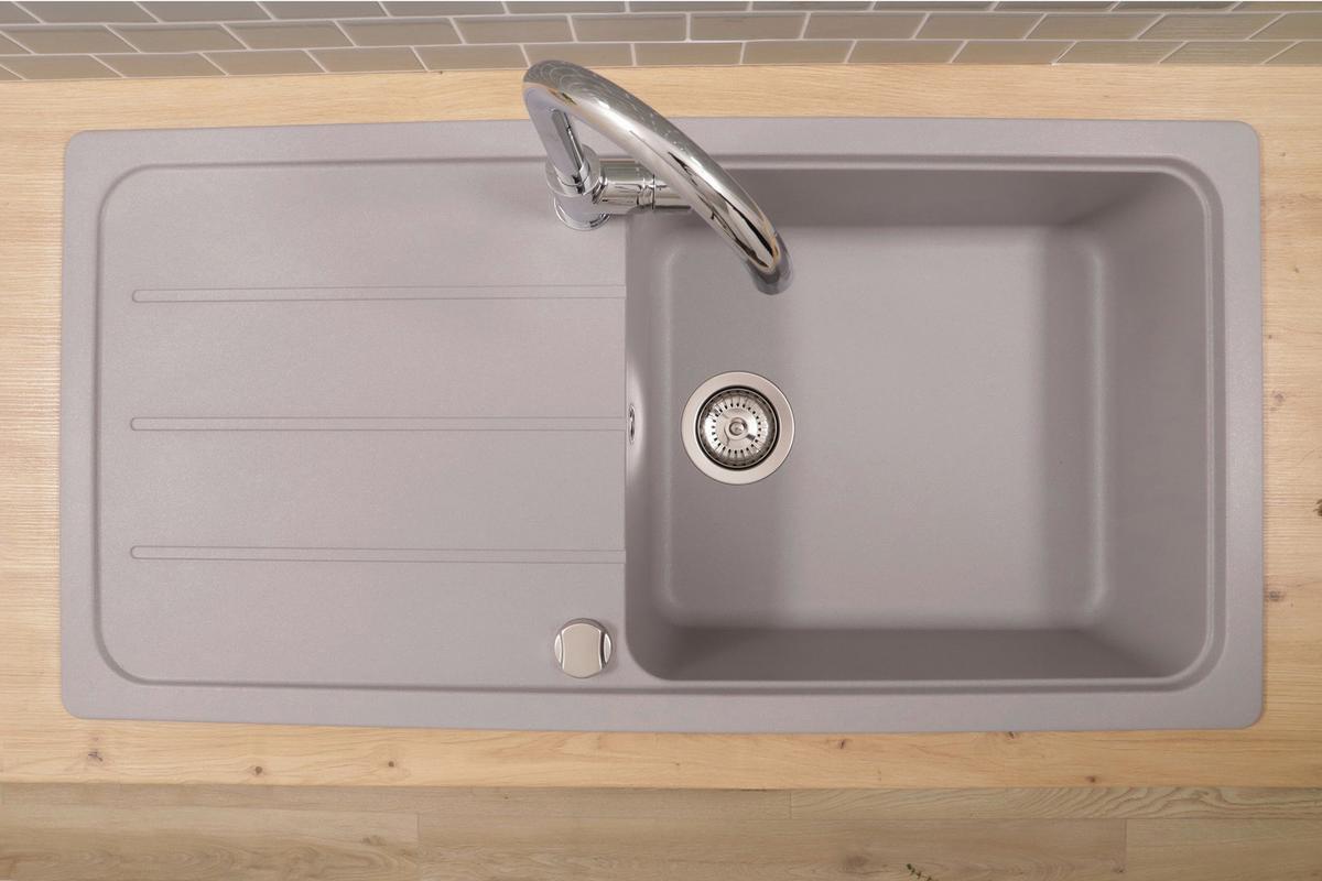 Spüle Austin Grau B: 100 cm - Grau, Design, Stein (100/20/50cm) - Respekta